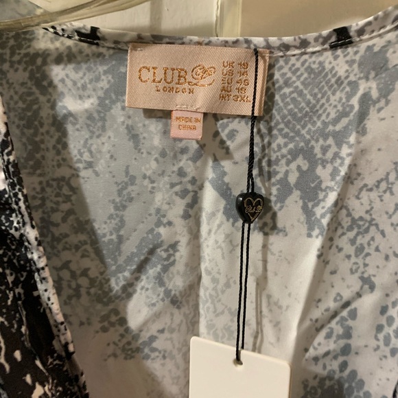 Club London Snake Wrap Front Dress - Picture 6 of 8